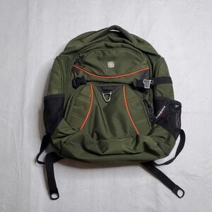 SwissGear Unisex Backpack Green Orange Airflow Tech Laptop Travel Bag